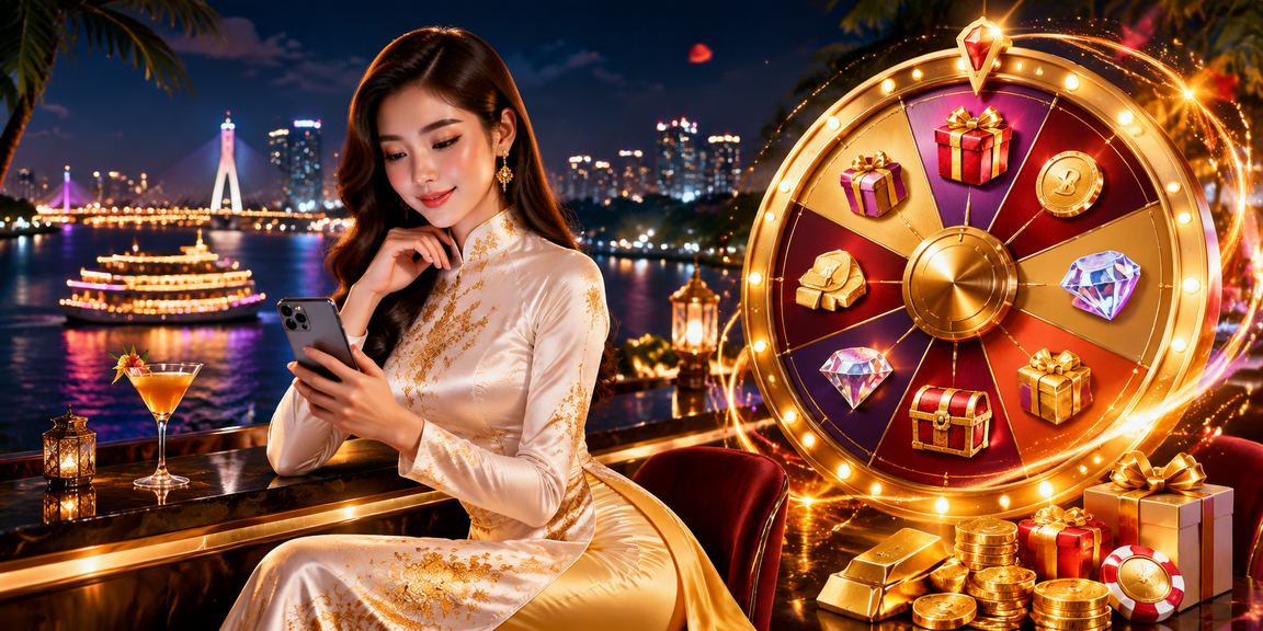 Thiếu nữ áo dài vùng Mekong trong sự kiện lucky draw đầy màu sắc